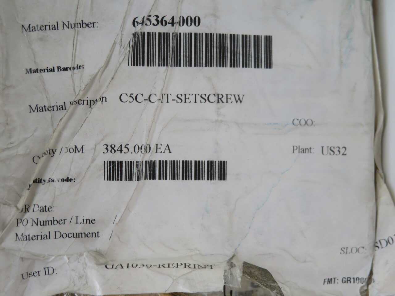 Lot Of 3000 CommScope C5C-C-IT-Setscrew Connectors - FIBER OPTIC CABLE