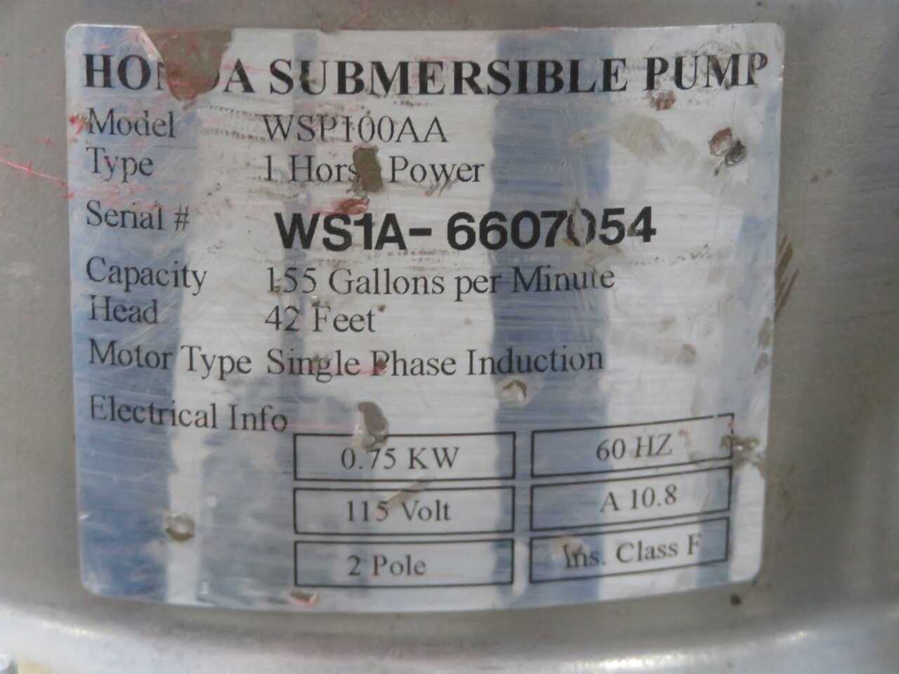 Honda WSP100AA Submersible Trash Pump - High Performance & Reliable Solution - SUBMERSIBLE PUMP