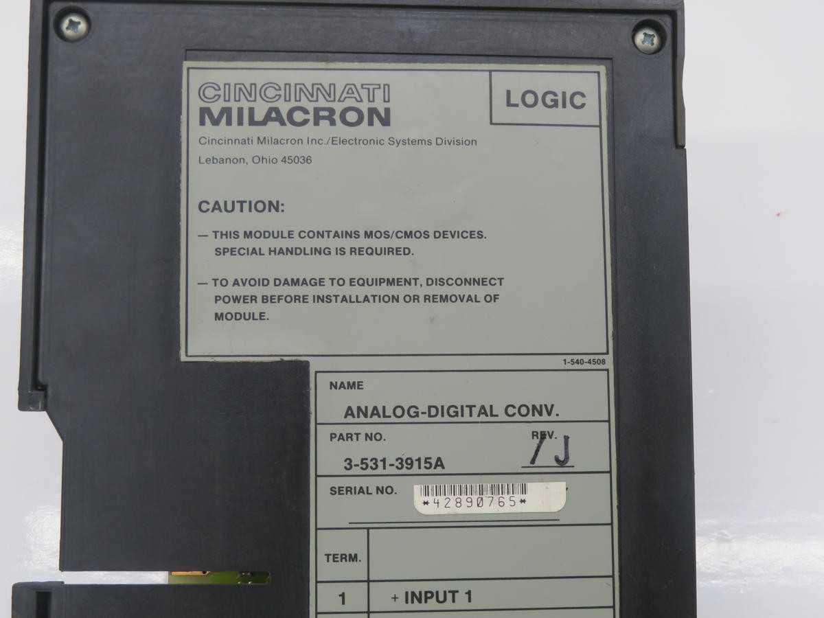 CINCINNATI MILACRON 3-531-3915A CONVERTER ANALOG-DIGITAL T240848 - OPERATOR CONTROLS