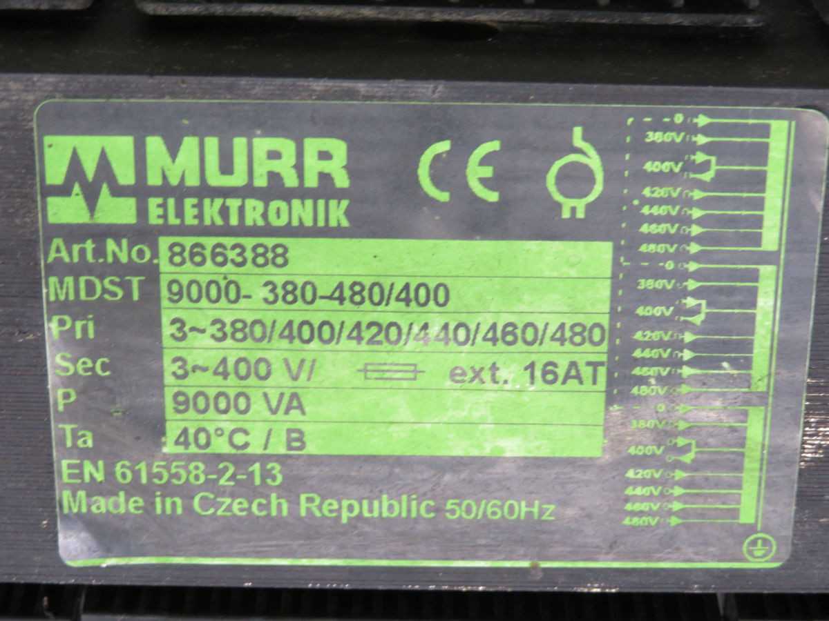 MURR ELEKTRONIK 866388 AUTOTRANSFORMER T247885 - POWER TRANSFORMERS