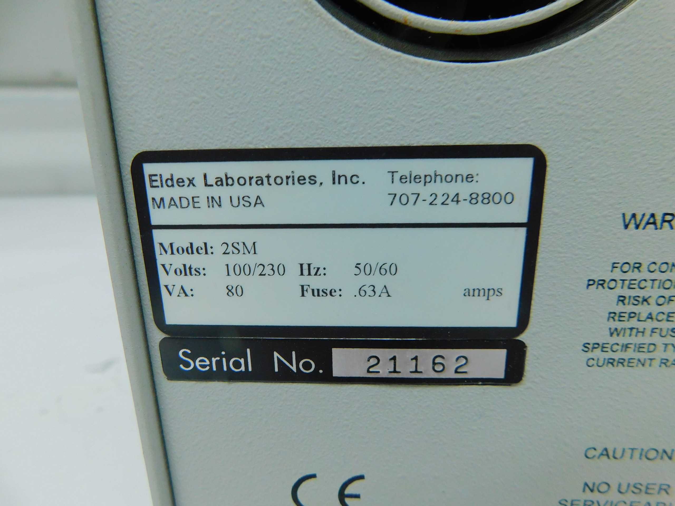 ELDEX 2SM HIGH PRESSURE PISTON METERING PUMP 6000 PSI, 10ML/MIN - METERING PUMP