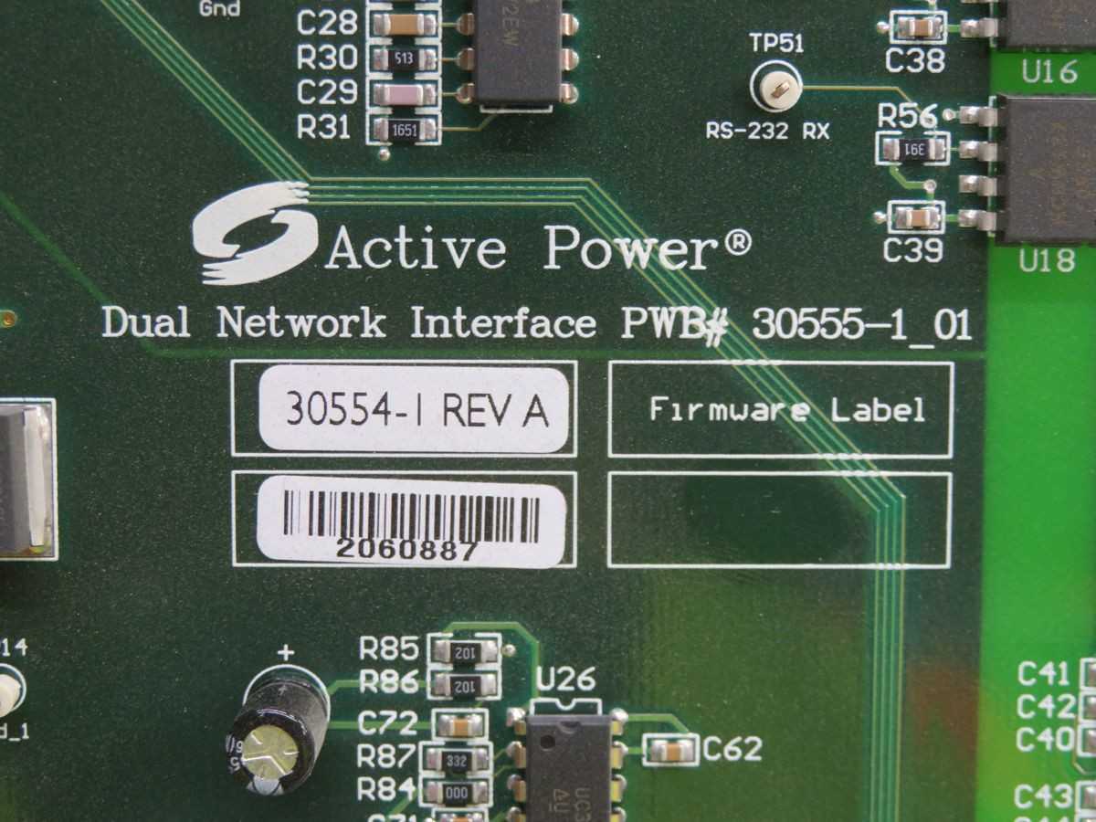 ACTIVE POWER 30555-1_01 30554-1 DUAL NETWORK INTERFACE PWB BOARD T260418 - PCB CIRCUIT BOARDS