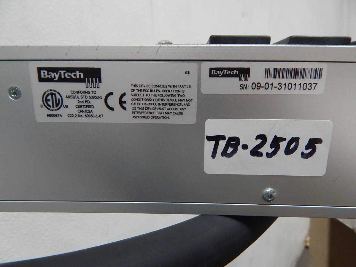 BAYTECH MMP11 METERED CONTROLLED POWER STRIP M3882 - POWER SUPPLIES
