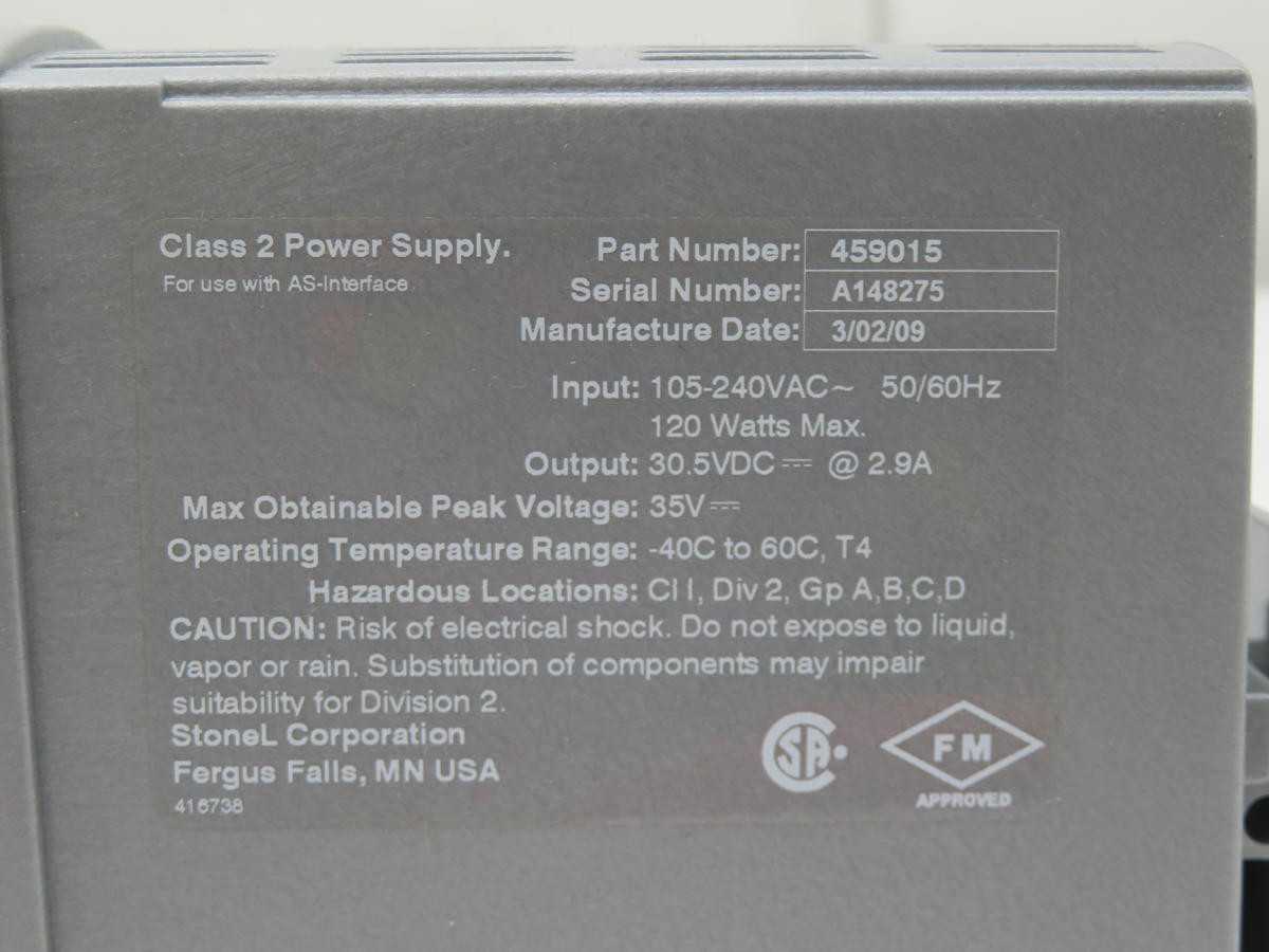 STONEL 459015 POWER SUPPLY MODULE T236568 - POWER SUPPLIES