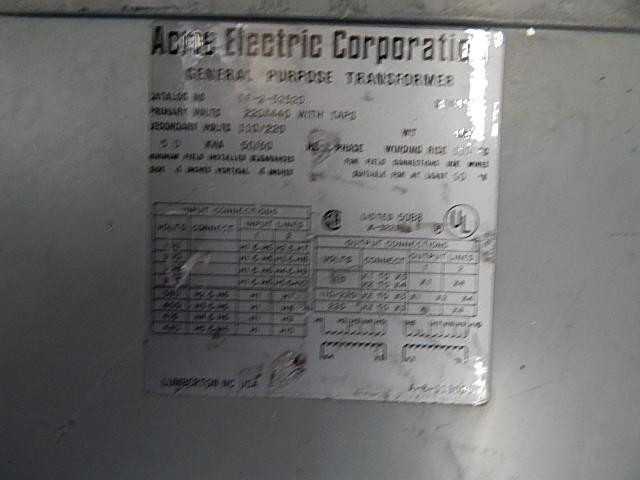 ACME TF-2-52520 GENERAL PURPOSE TRANSFORMER 5KVA T57159 - INDUSTRIAL PARTS