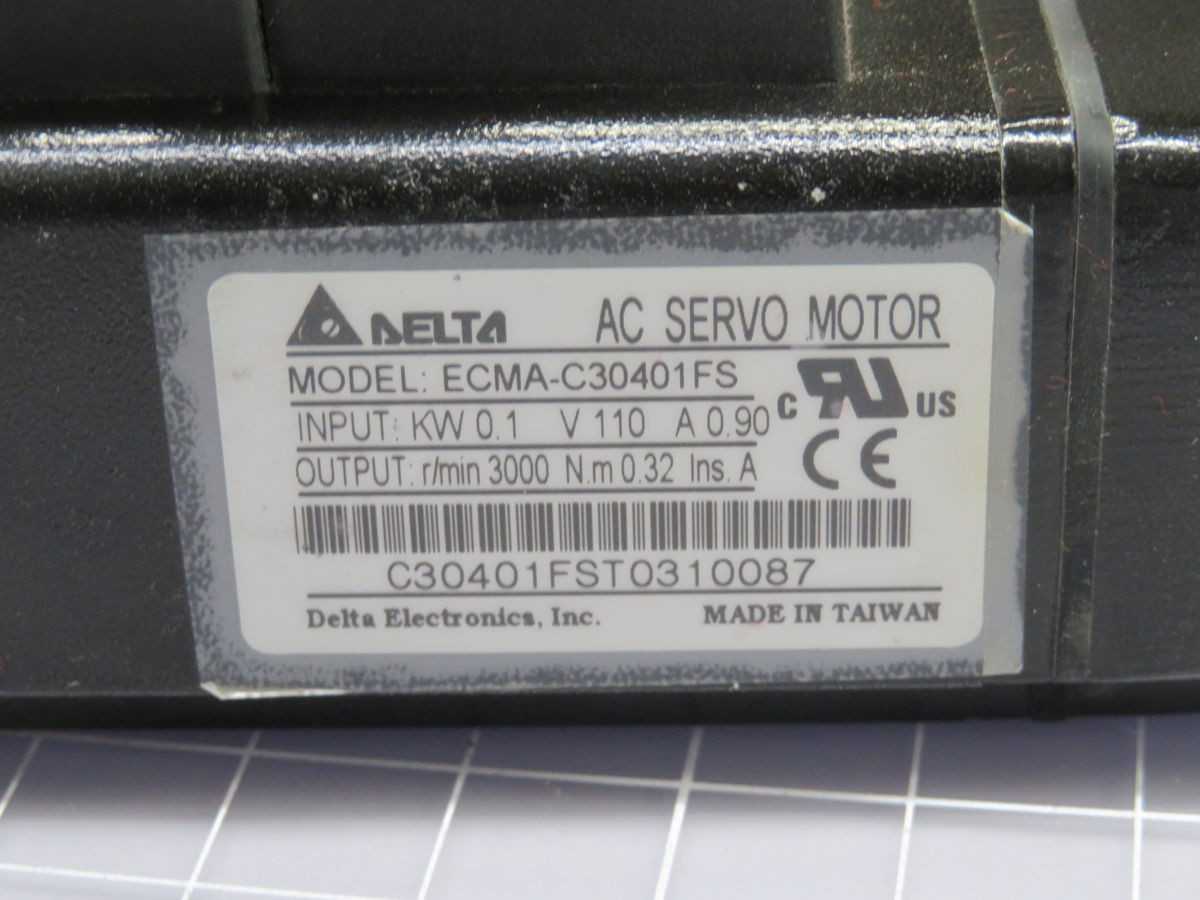 DELTA ELECTRONICS ECMA-C30401FS AC SERVO MOTOR T256651 - SERVO
