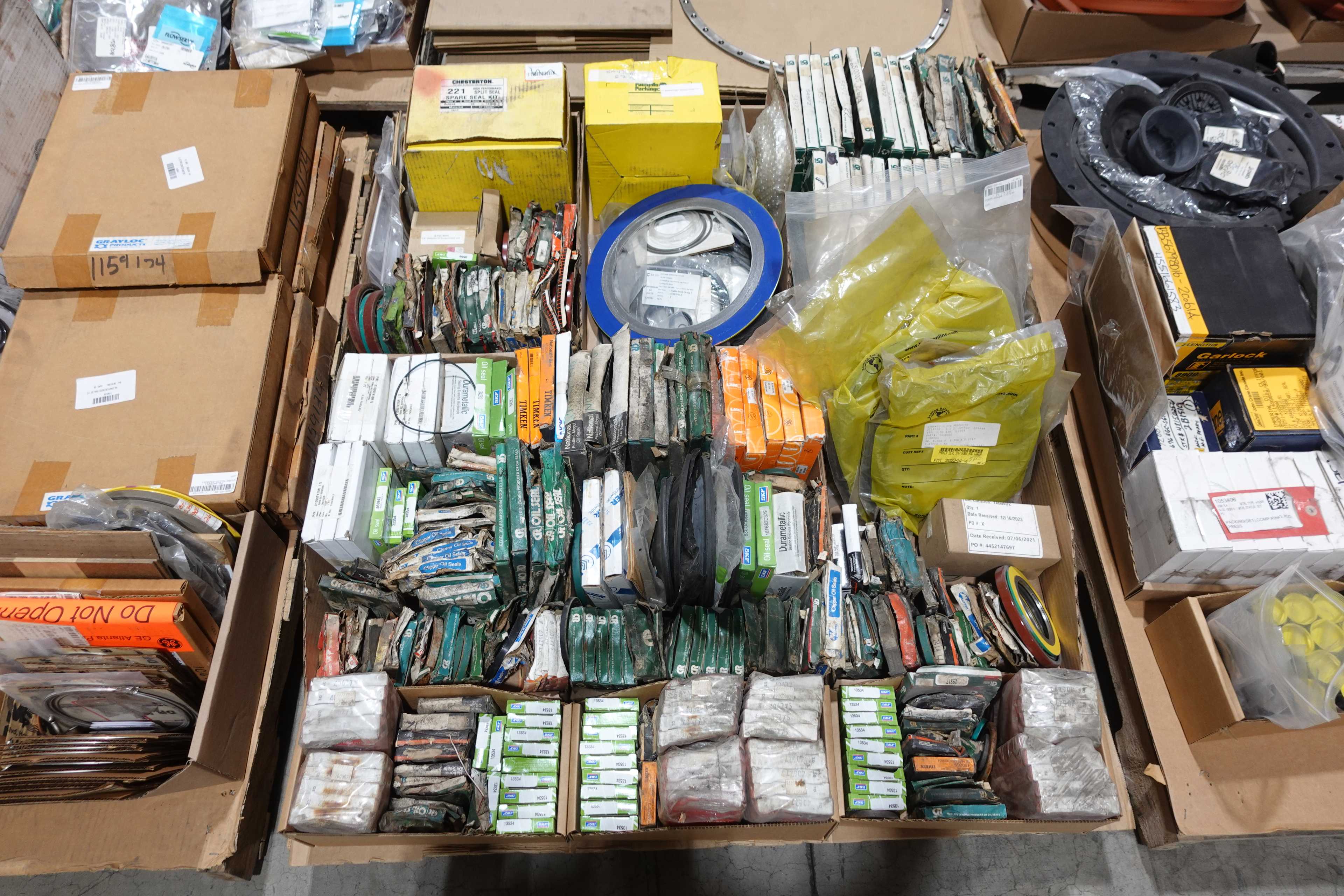 SKU 1772538 - 6 PALLETS OF ASSORTED SEALS AND PACKING - PROCESS EQUIPMENT