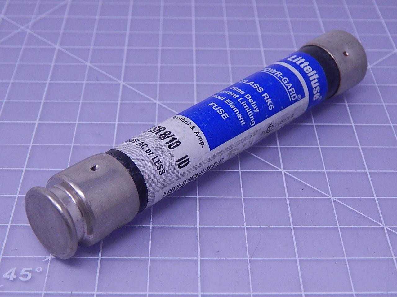 LOT OF 10 LITTELFUSE FLSR 8/10 ID TIME DELAY CURRENT LIMITING DUAL ELEMENT FUSES T115693 - FUSES