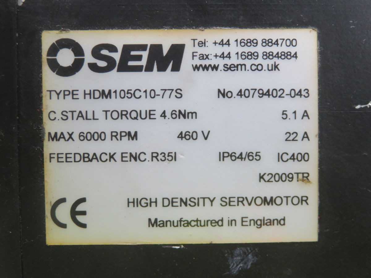 SEM HDM105C10-77S SERVO MOTOR T260355 - SERVO