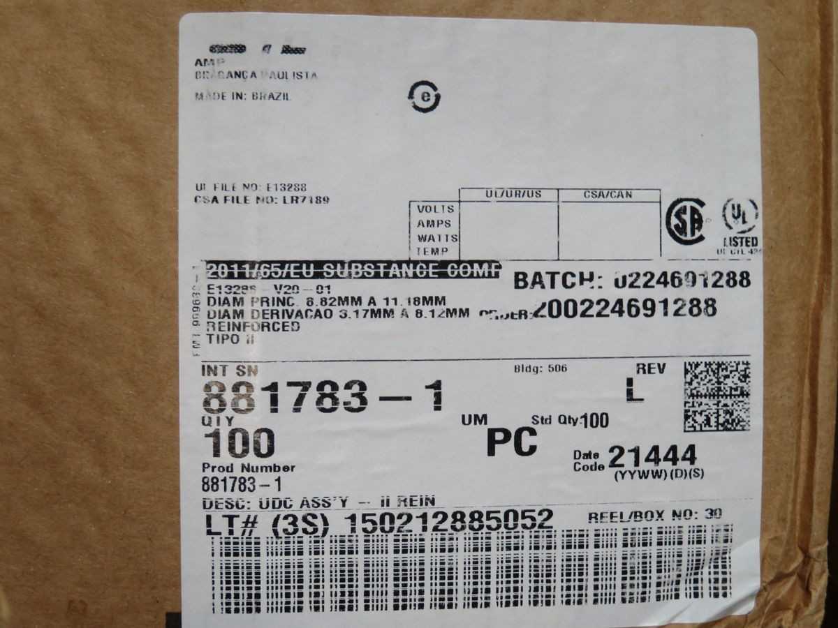 LOT OF 100 TE CONNECTIVITY 881783-1 AMPACT WEDGE CONNECTORS T252791 - TELECOMMUNICATION