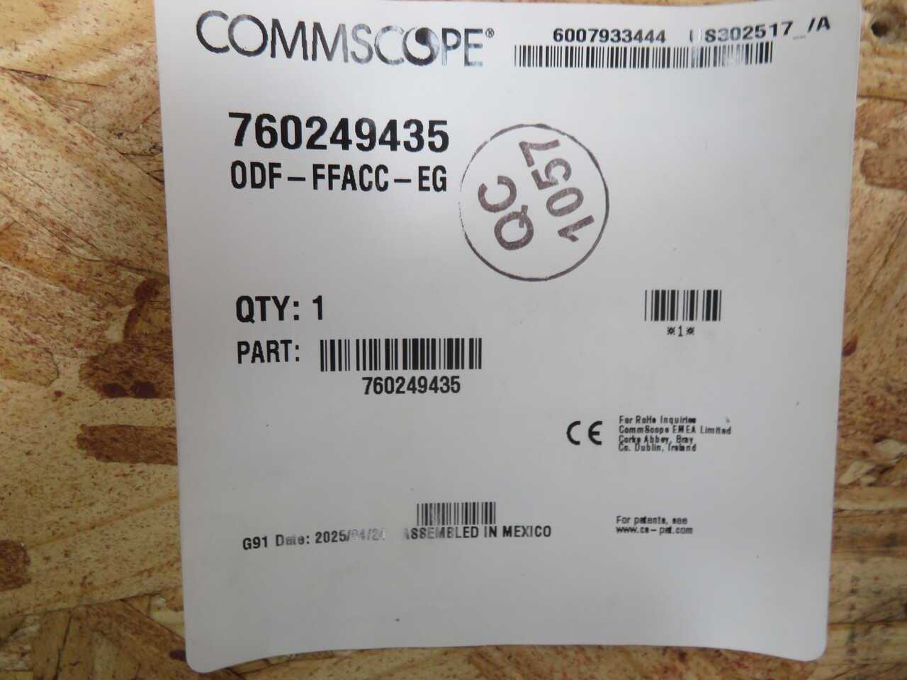COMMSCOPE 760249435 ODF-FFACC-EG END GUARD FLEX FRAME T271464 - FIBER OPTIC CABLE