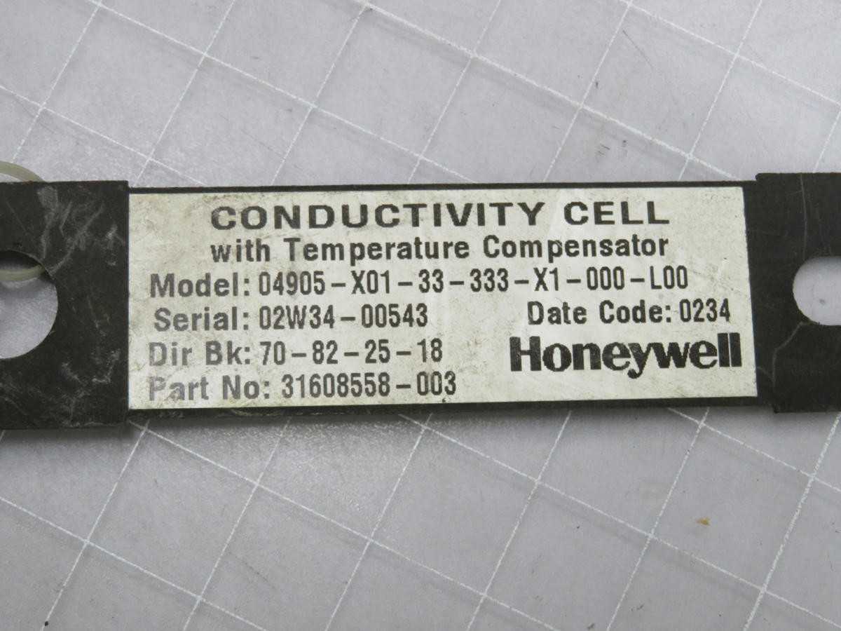 HONEYWELL 04905-X01-33-333-X1-000-L00 CONDUCTIVITY CELL WITH TEMPERATURE COMPENSATOR T233444 - PH & ORP MEASUREMENT