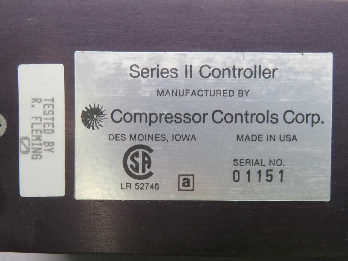 COMPRESSOR CONTROLS SERIES II CONTROLLER ANTI SURGE II T232708 - OPERATOR CONTROLS