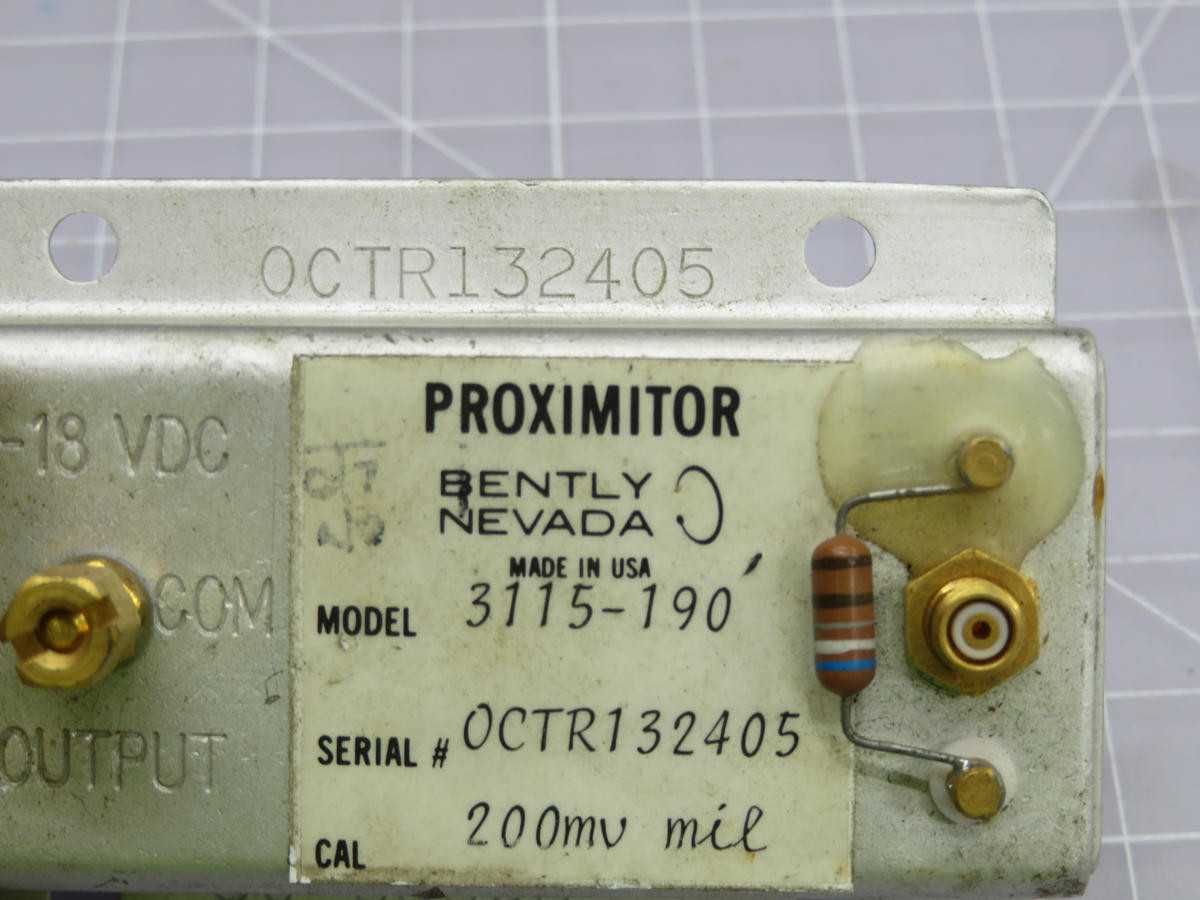 BENTLY NEVADA 3115-190 PROXIMITOR TRANSDUCER T237117 - CORDSET CABLES