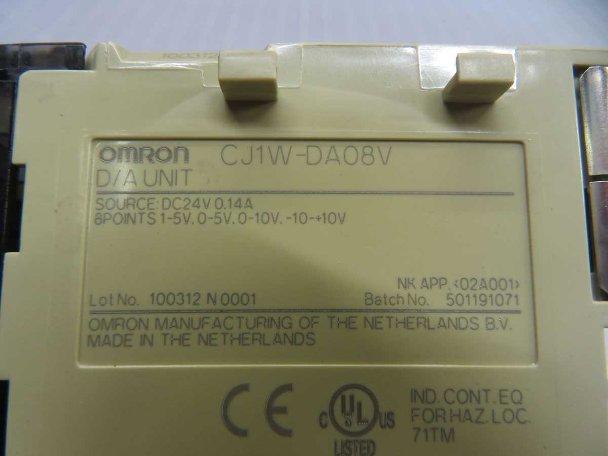 OMRON CJ1W-DA08V D/A UNIT T246358 - PLC MODULES