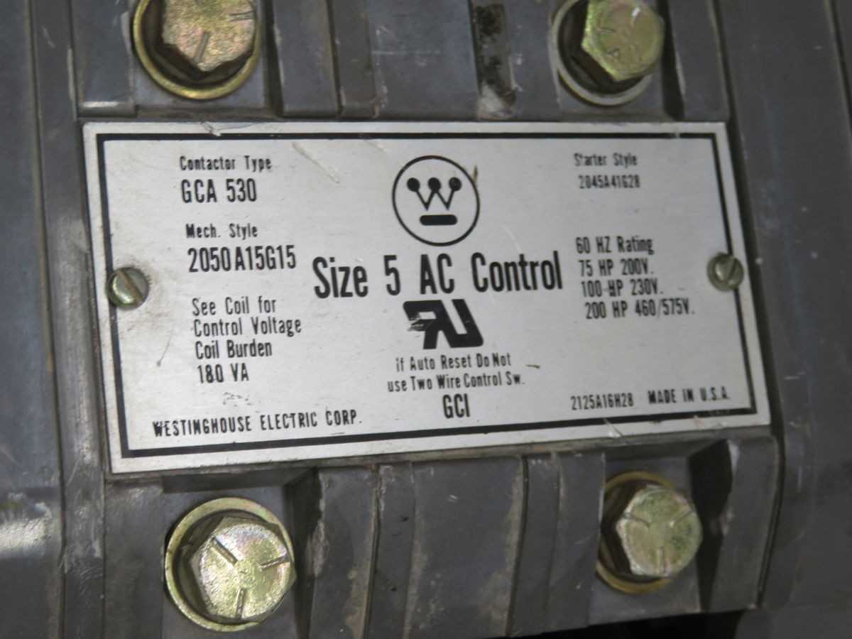 WESTINGHOUSE 2050A15G15 CONTACTOR T249211 - CONTACTORS