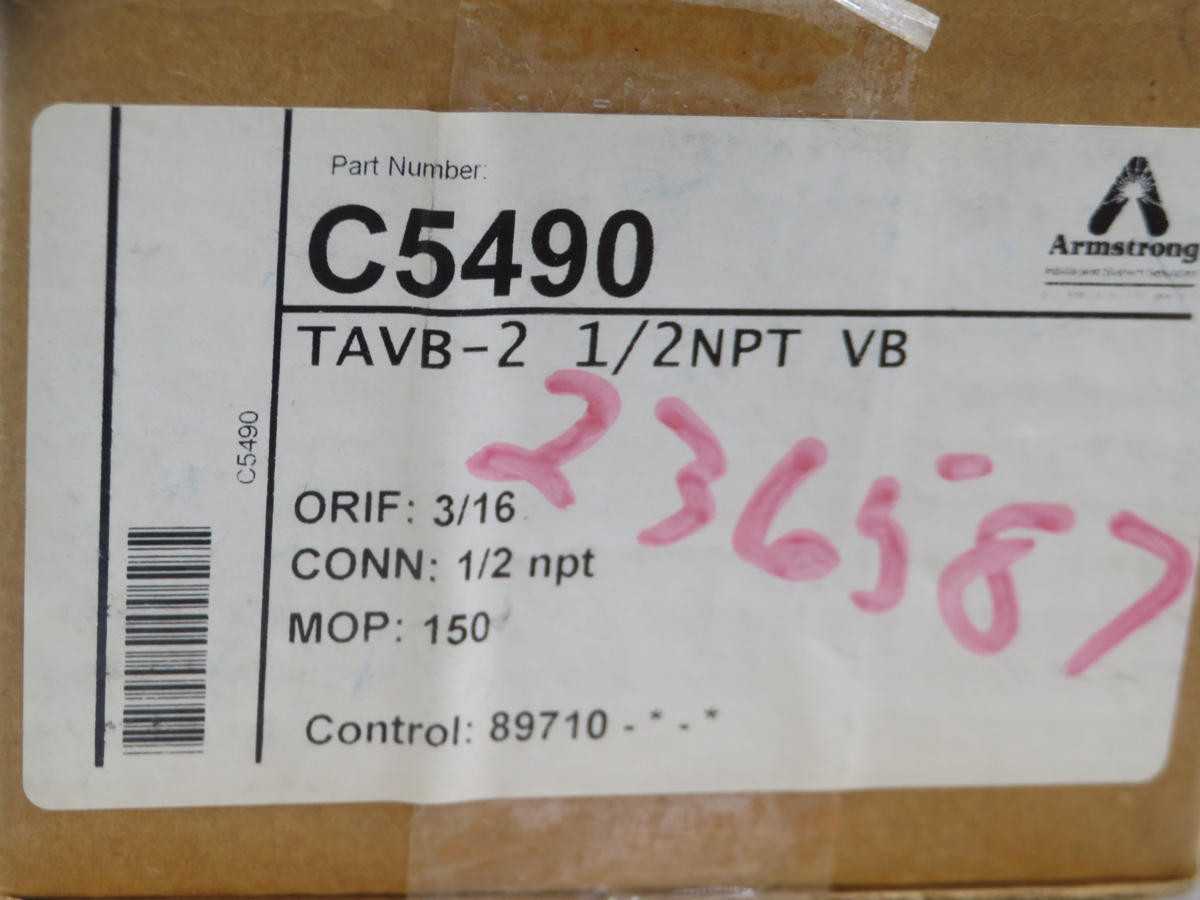 ARMSTRONG C5490 THERMOSTATIC AIR VENT T240522 - THERMOSTATS