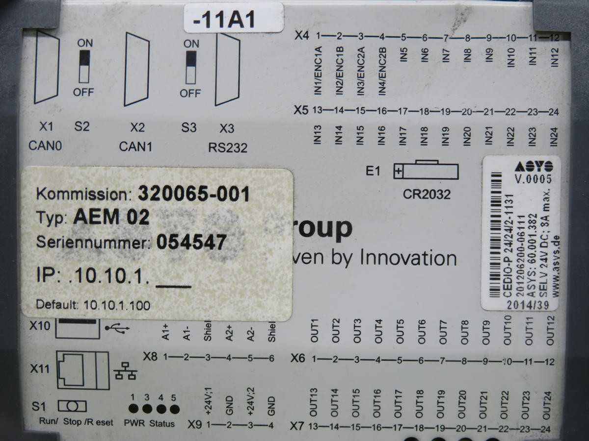 ASYS CEDIO-P-24/24/2-1131 CELL CONTROLLER/ I/O MODULE T223225 - PLC MODULES