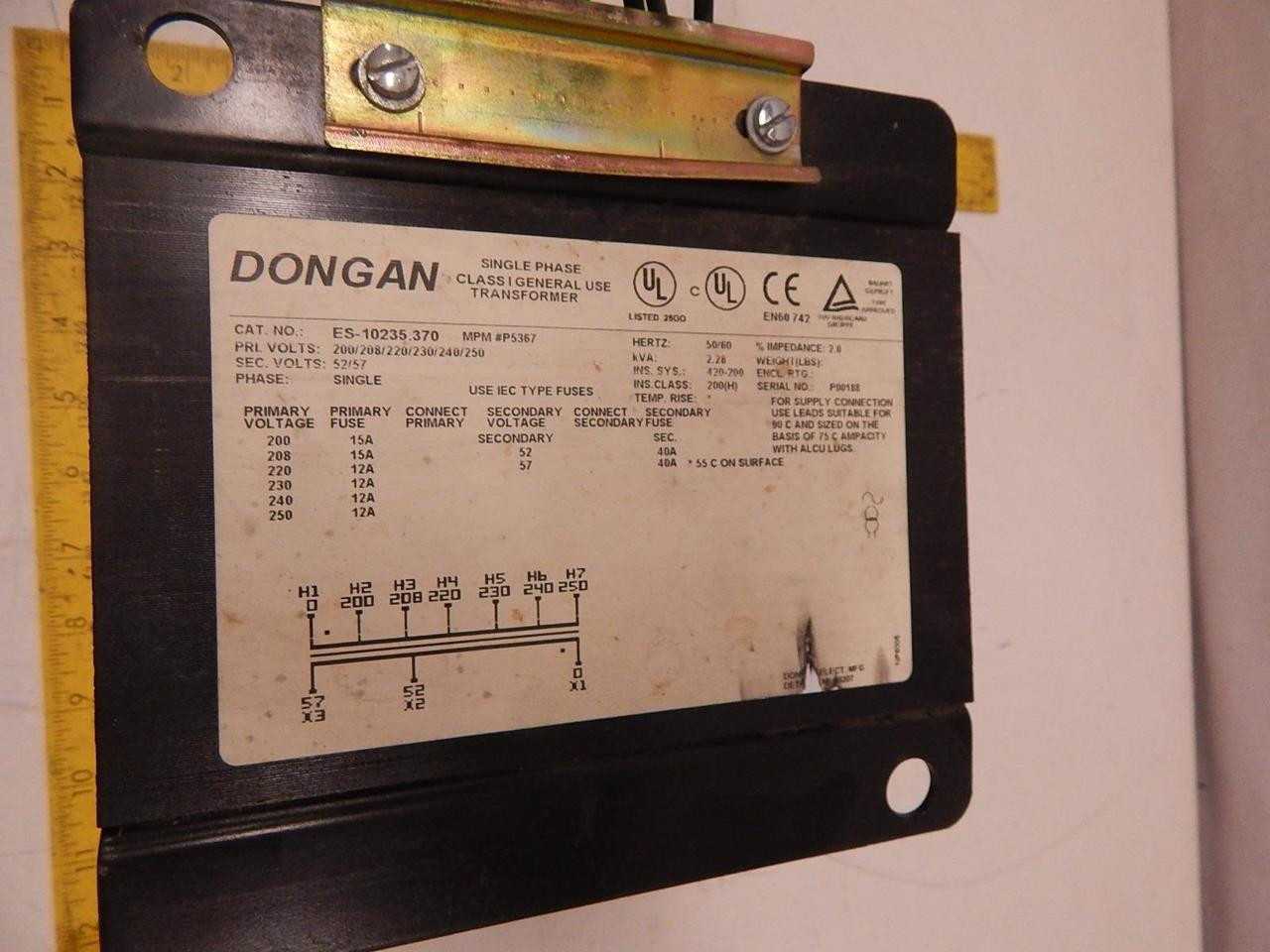 DONGAN ES-10235.370 TRANSFORMER T82618 - INDUSTRIAL PARTS