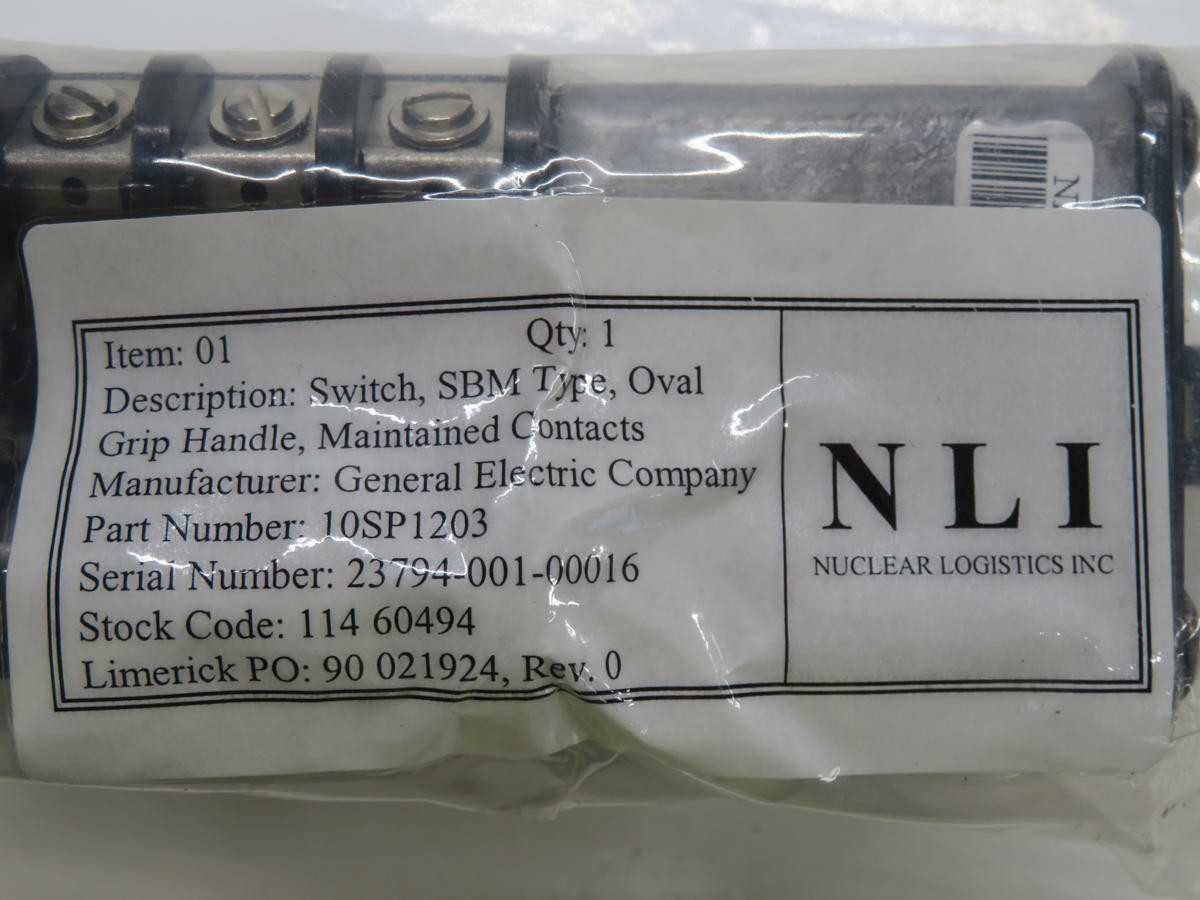 GE 10SP1203 SBM CONTROL AND TRANSFER SWITCH T212875 - SWITCHES