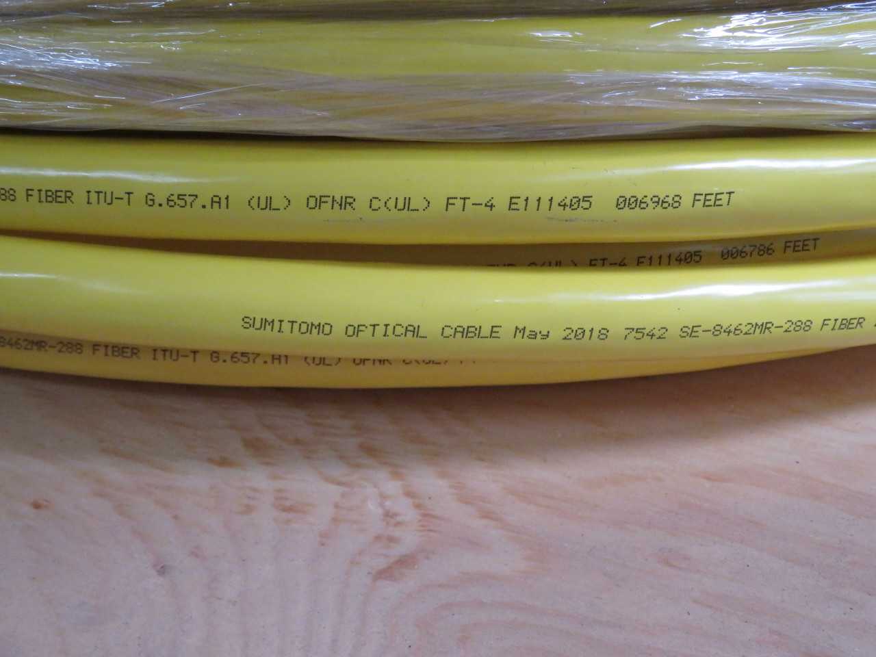COMMSCOPE HCC1-2BRCL0A100M EHD FIBER TERMINATION PANEL W YELLOW CABLE 100 METERS - FIBER OPTIC CABLE