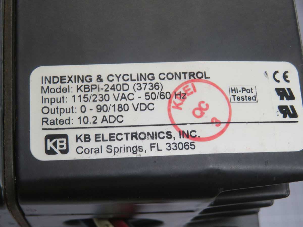 KB Electronics KBPI-240D DC Drive T247299 - Reliable Performance for Your Equipment - AC VFD DRIVES
