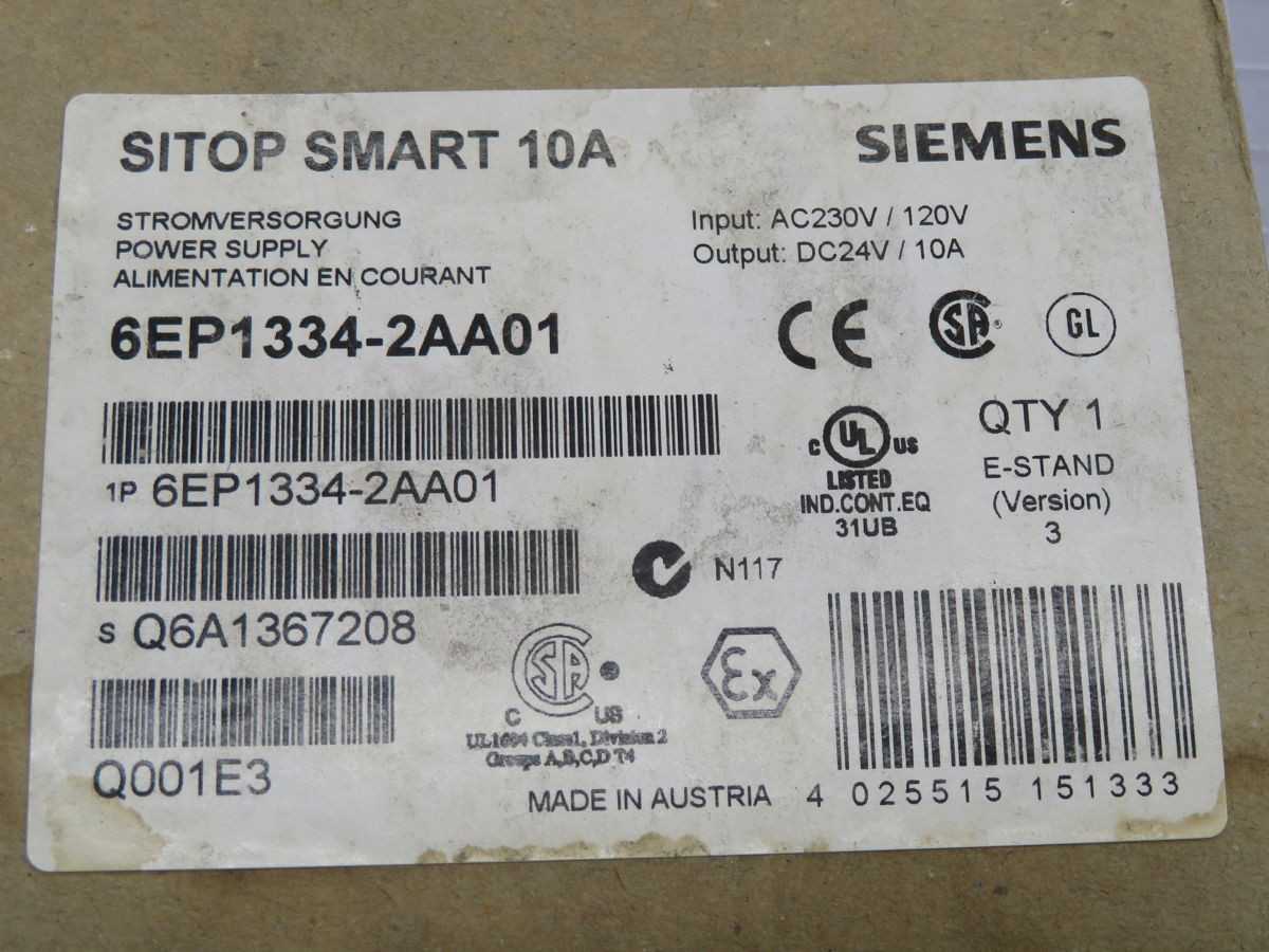 Siemens 6EP1 334-2AA01 Power Supply T258855 - Reliable Performance - POWER SUPPLIES