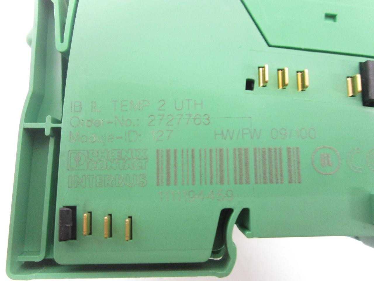 Lot Of 8 Phoenix Contact IB IL Temp 2 UTH 2727763 Terminal Blocks T60285 - INDUSTRIAL PARTS