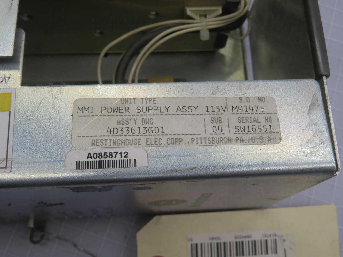 WESTINGHOUSE 4D33613G01 MMI POWER SUPPLY ASSEMBLY T216467 - PLC MODULES