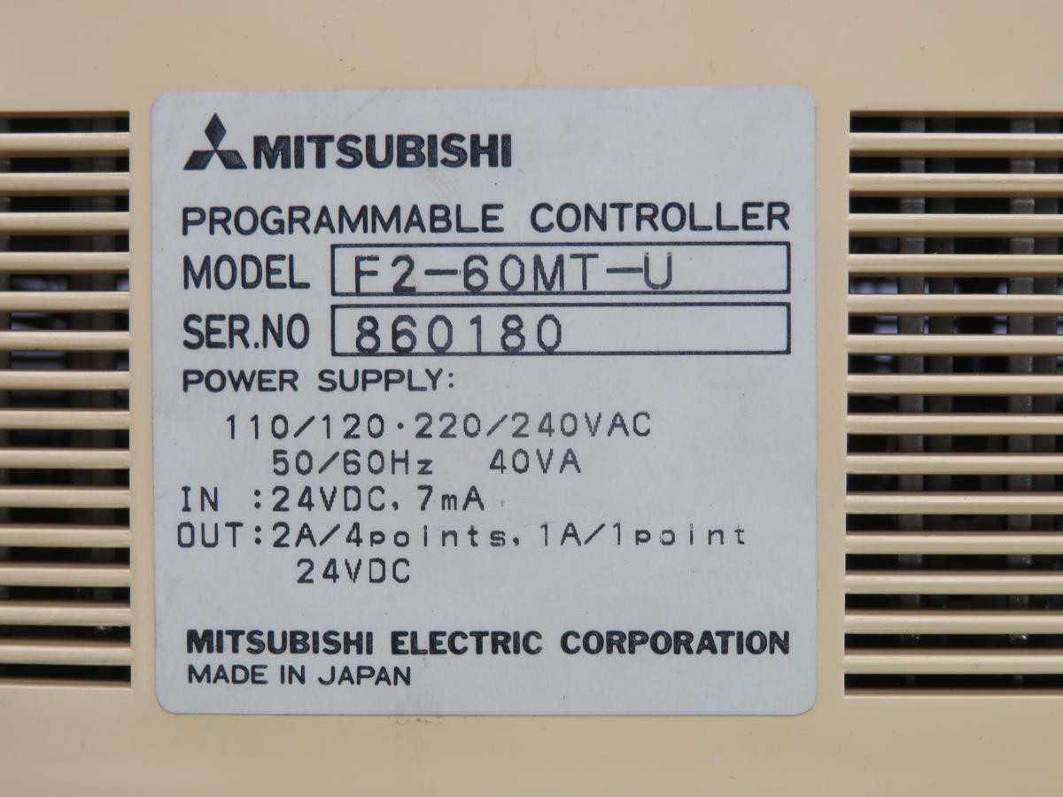 MITSUBISHI F2-60MT-U PROGRAMMABLE CONTROLLER T231327 - PLC MODULES
