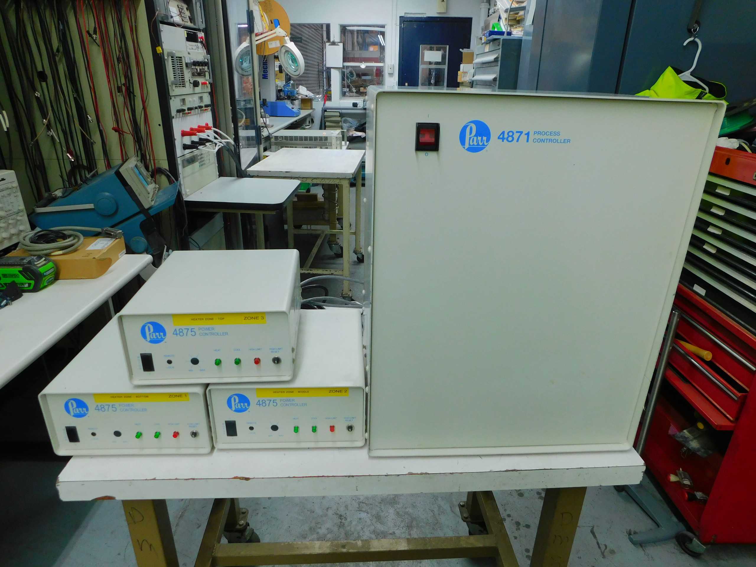 PARR 4871 4875 PRECESS CONTROLLER + 3X POWER CONTROLLER - TEMPERATURE CONTROLLERS