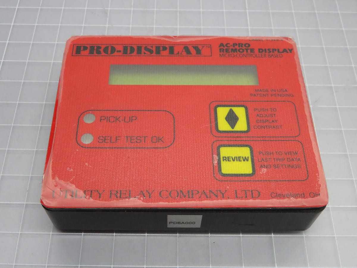 UTILITY RELAY AC-PRO T-349-4 MICRO-CONTROLLER BASED REMOTE DISPLAY T219378 - HMIS & DISPLAYS