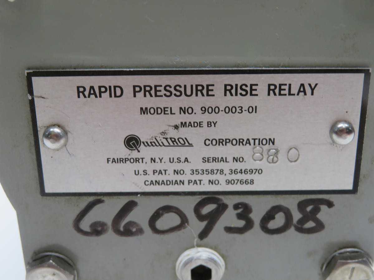 QUALITROL 900-003-01 RAPID PRESSURE RISE RELAY T210858 - ELECTRICAL RELAYS