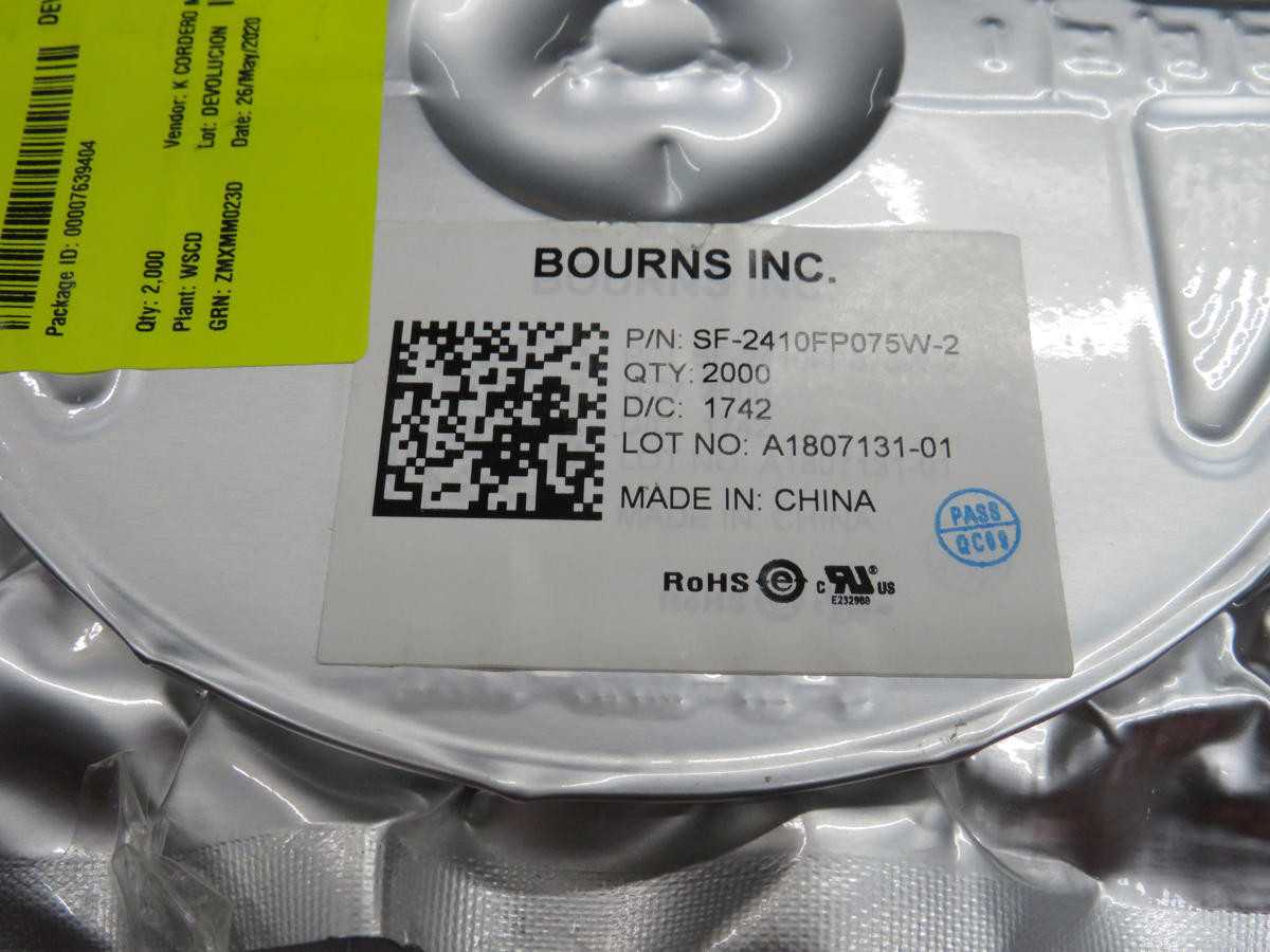 LOT OF 2000 BOURNS SF-2410FP075W-2 FUSE BOARD MOUNT T204995 - FUSES