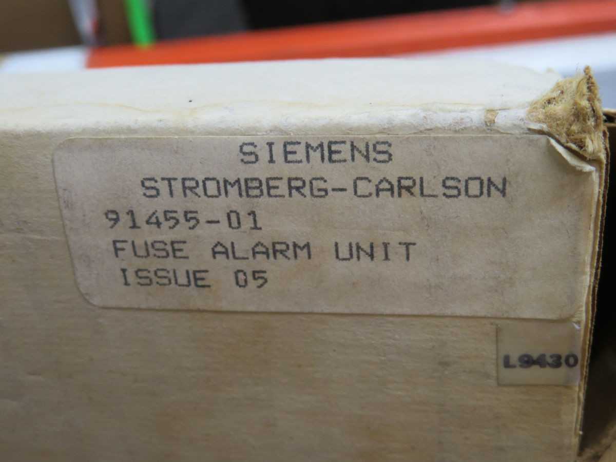 SIEMENS 91455-01 FUSE ALARM PANEL T259795 - OPERATOR CONTROLS