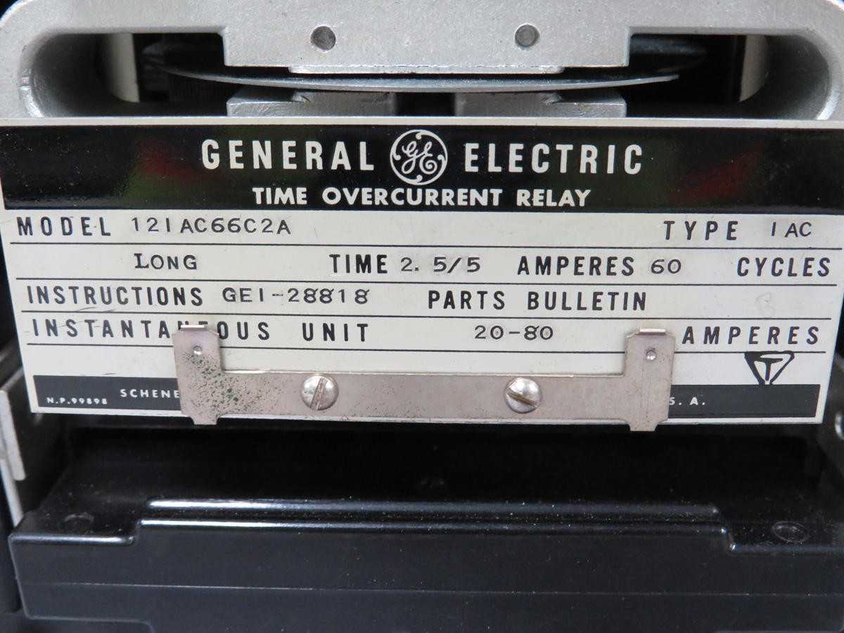GE 121AC66C2A TYPE IAC TIME OVERCURRENT RELAY T194843 - ELECTRICAL COMPONENTS