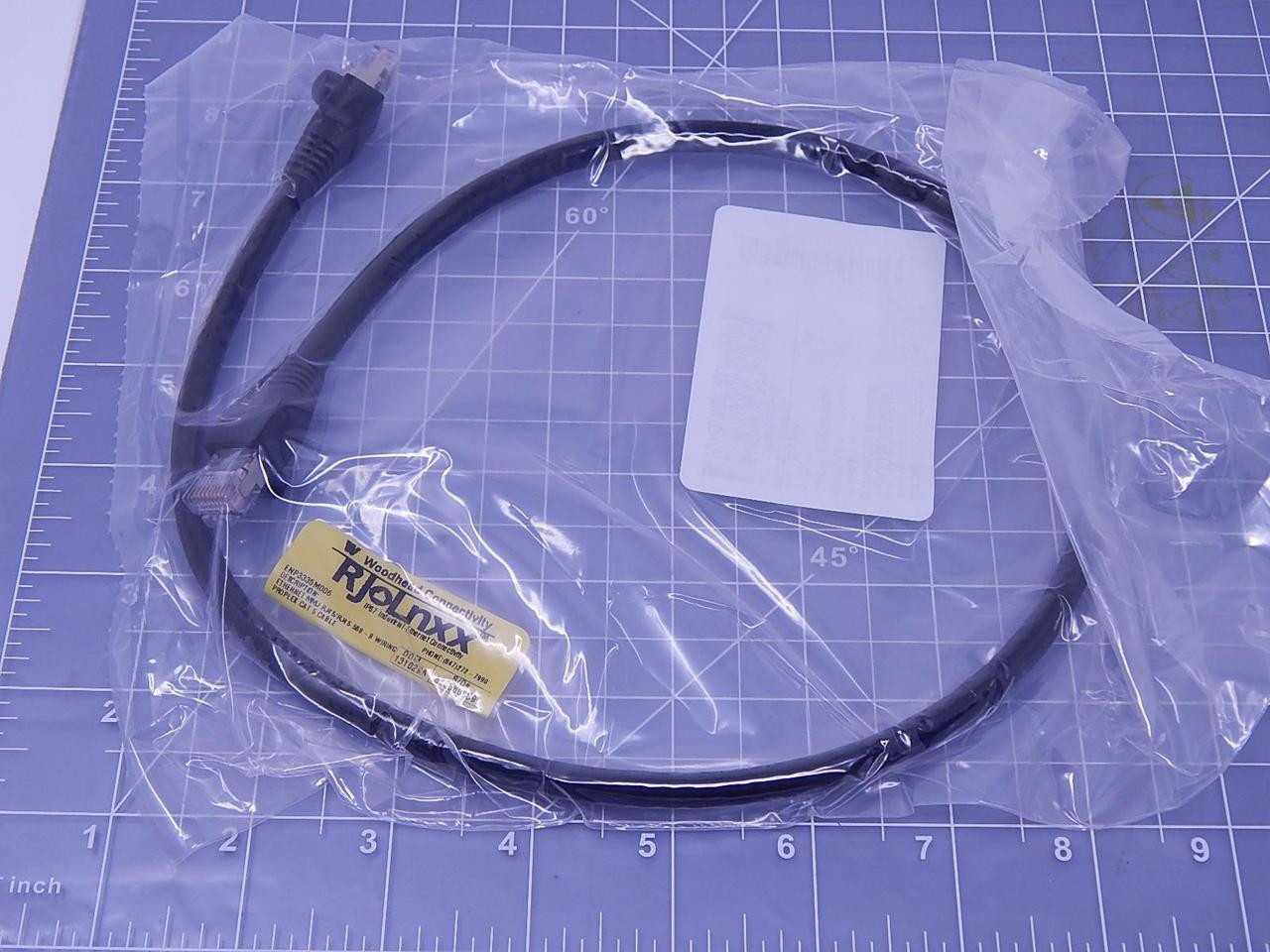 LOT OF 50 BRAD CONNECTIVITY 1300500456 ETHERNET MALE/FEMALE CABLE T105602 - PLUGS & RECEPTACLES