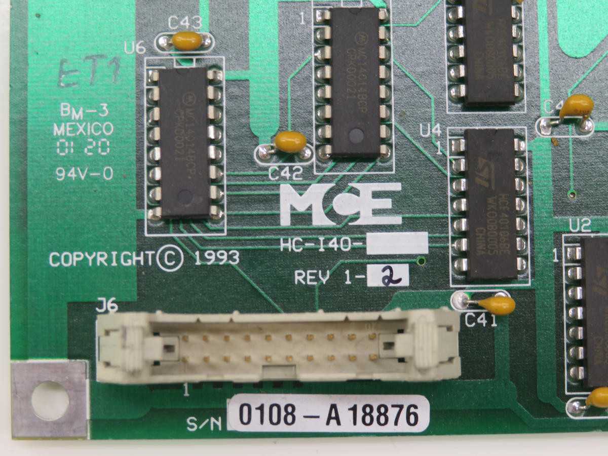 MCE HC-I40 LOGIC REAR DOOR I/O MODULE PCB CIRCUIT BOARD T239651 - PCB CIRCUIT BOARDS