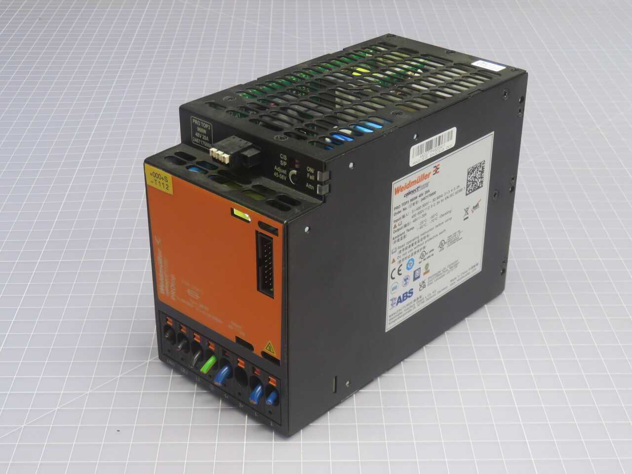 WEIDMULLER 2467170000 DIN-RAIL MOUNT SWITCH-MODE POWER SUPPLY - POWER SUPPLIES