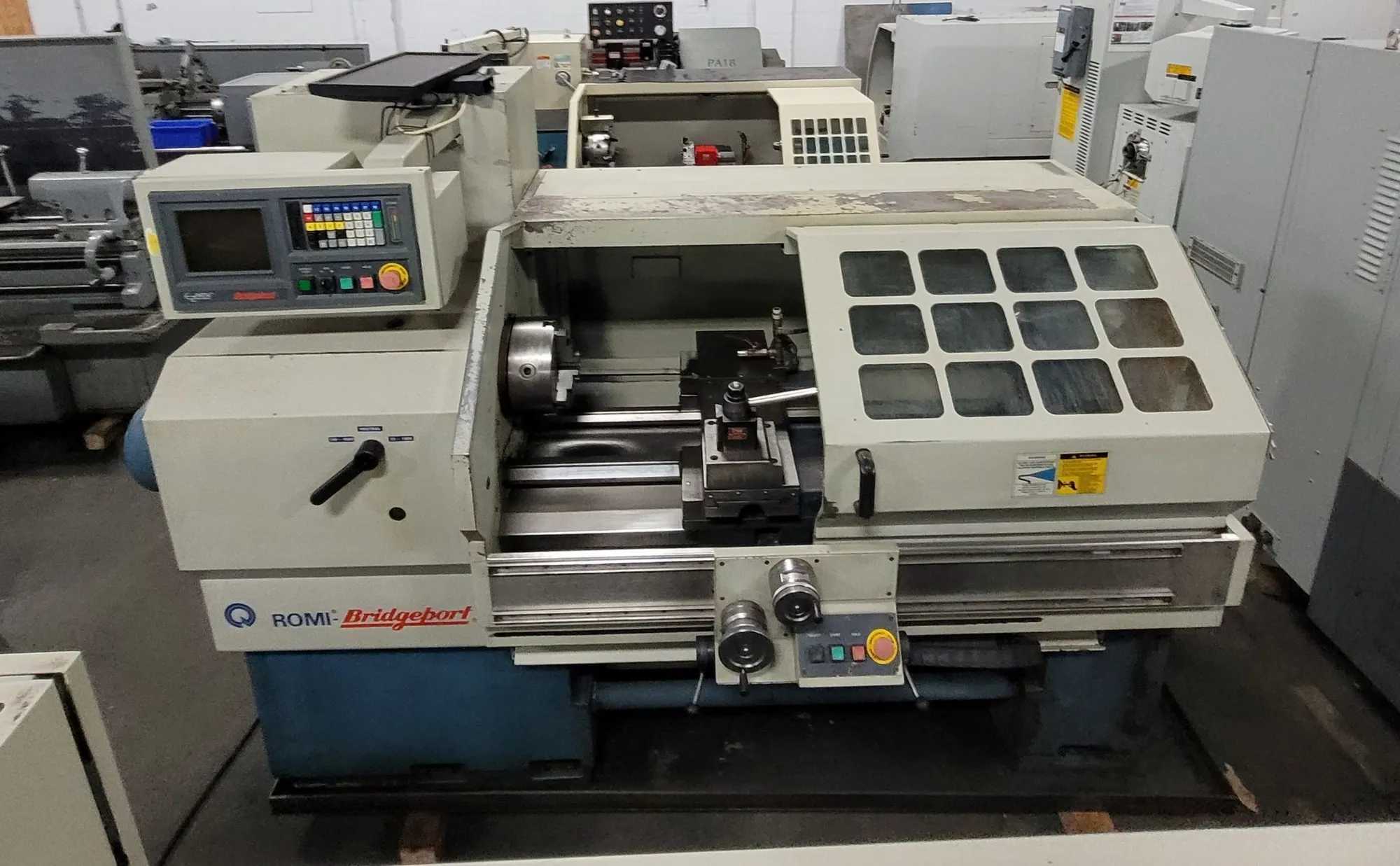 BRIDGEPORT ROMI EZ-PATH S CNC TEACH LATHE, 18" X 40", 7.5 HP, 4000 RPM, 10" 3-JAW CHUCK - CNC LATHES
