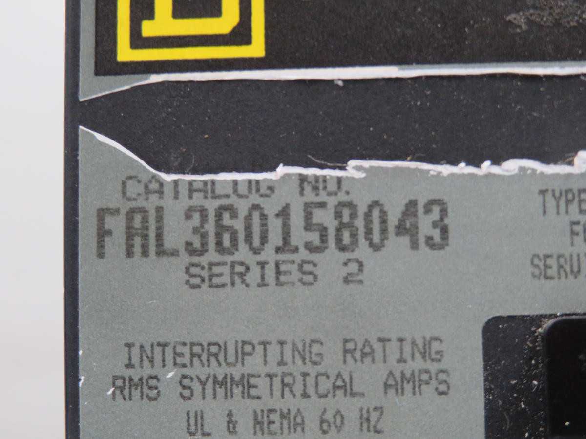 SQUARE D FAL360158043 THERMAL-MAGNETIC CIRCUIT BREAKER T198708 - CIRCUIT BREAKERS