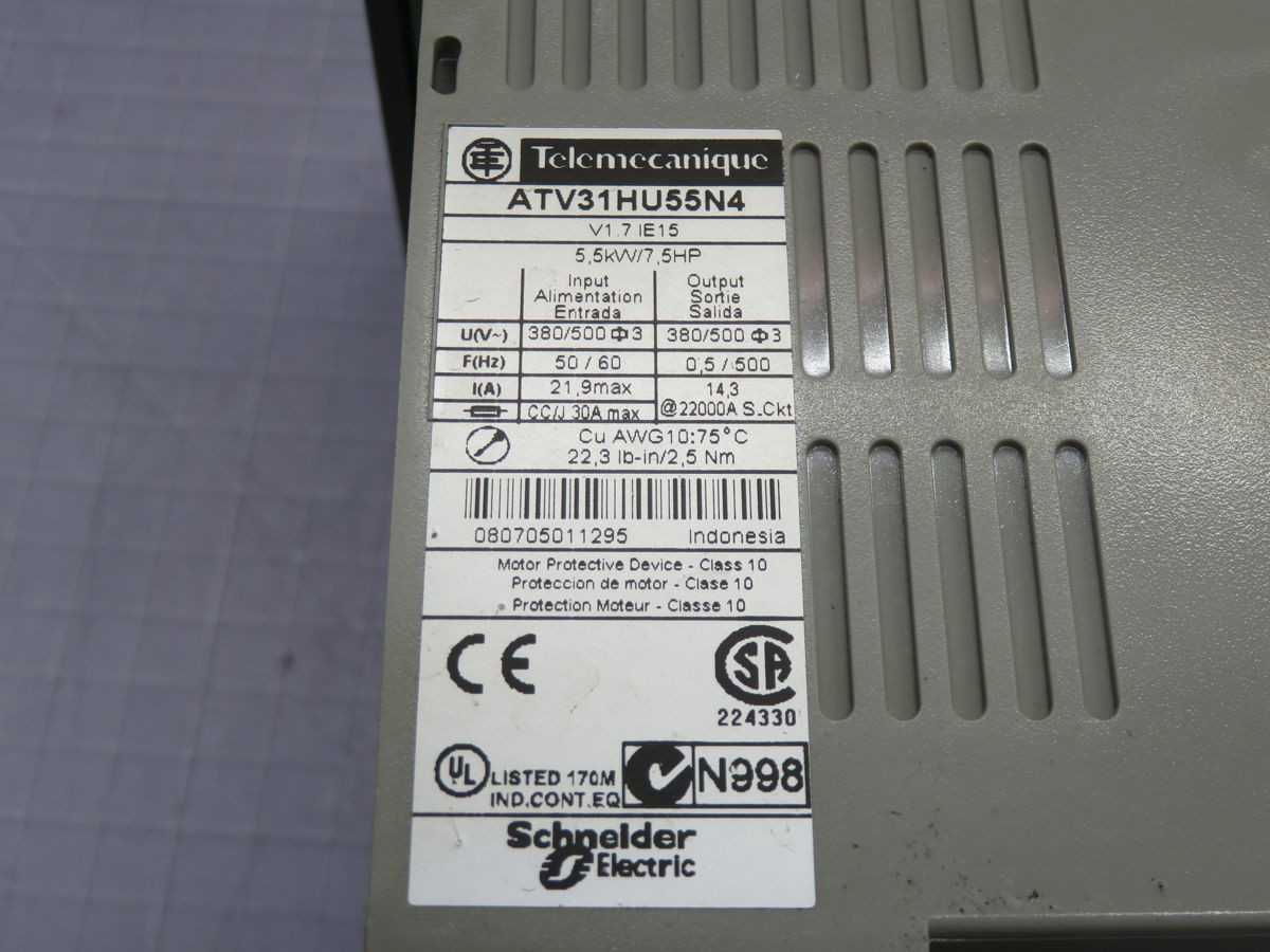 TELEMECANIQUE ATV31HU55N4 VARIABLE SPEED DRIVE T254791 - AC VFD DRIVES