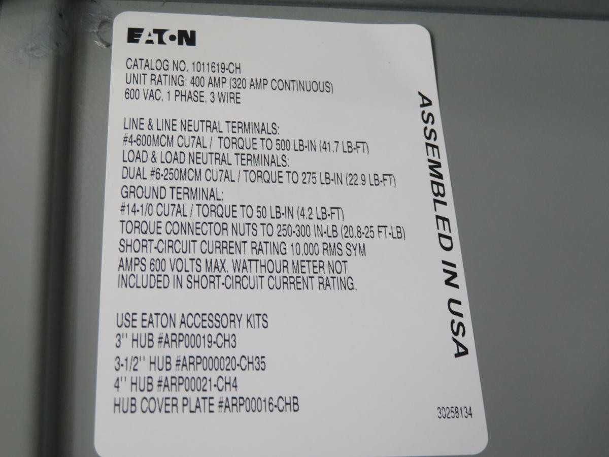 EATON 1011619-CH METER SOCKET T230422 - ELECTRICAL ENCLOSURES