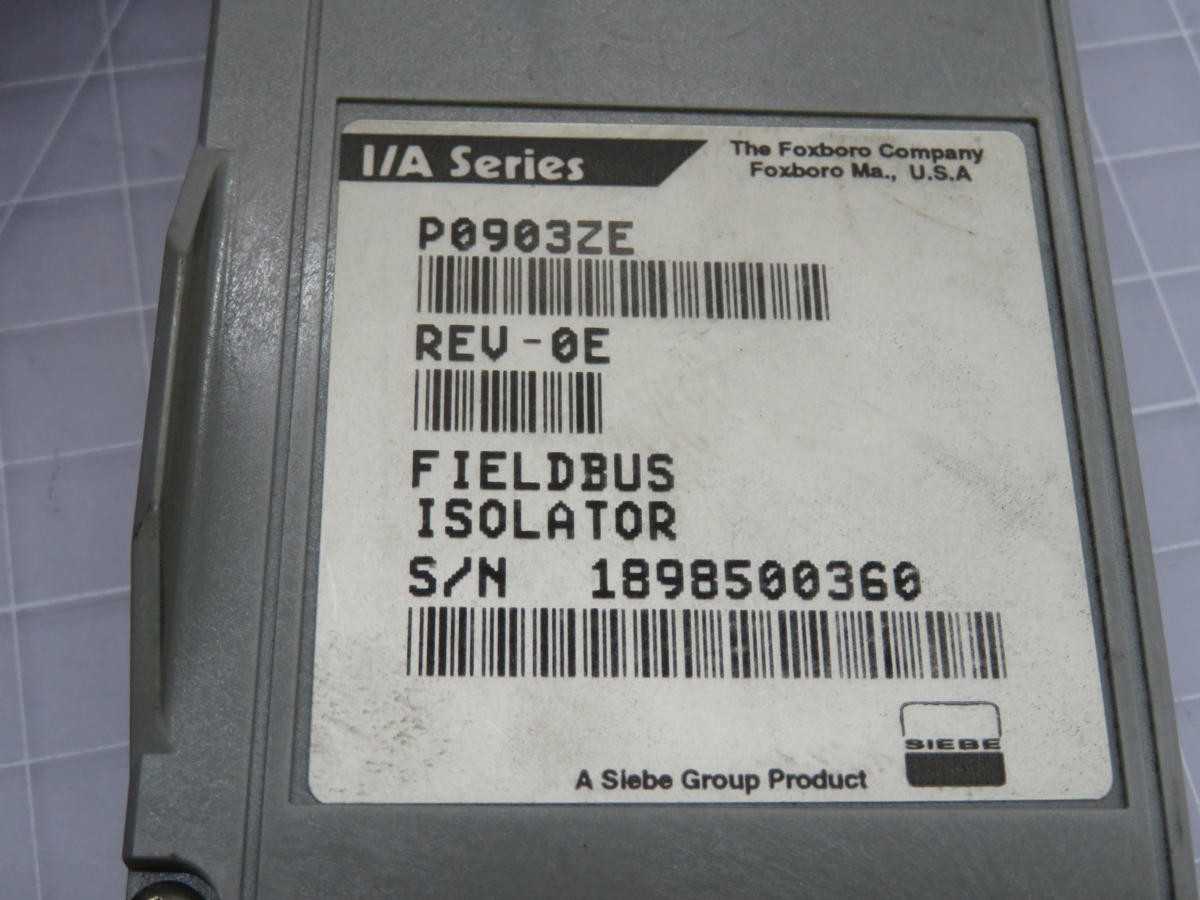 FOXBORO P0903ZE 0Ε FIELDBUS ISOLATOR T237505 - AUTOMATION & CONTROLS