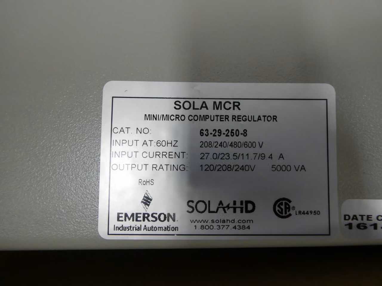 SKU 1787570 - SOLA 63-29-250-8 5000VA CONSTANT VOLTAGE TRANSFORMER - POWER TRANSFORMERS