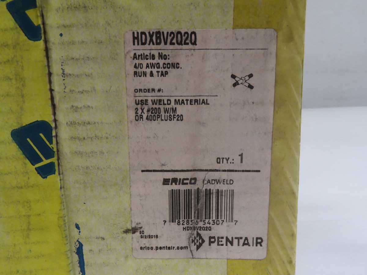 ERICO CADWELD HDXBV2Q2Q WELDING MOLD T251905 - WELDING EQUIPMENT