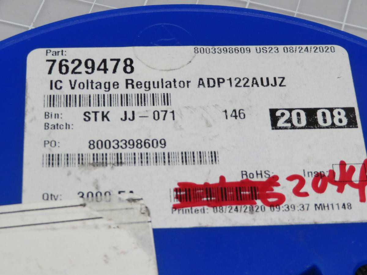 LOT OF 2000 ANALOG DEVICES 7629478 STK JJ-071 IC VOLTAGE REGULATOR ADP122AUJZ T193578 - ELECTRICAL COMPONENTS