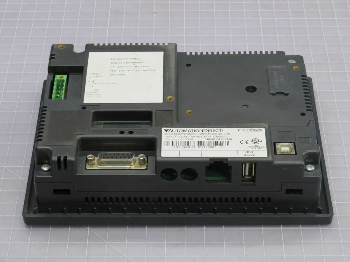 AUTOMATION DIRECT EA9-T6CL-R TOUCH SCREEN T248455 - HMIS & DISPLAYS