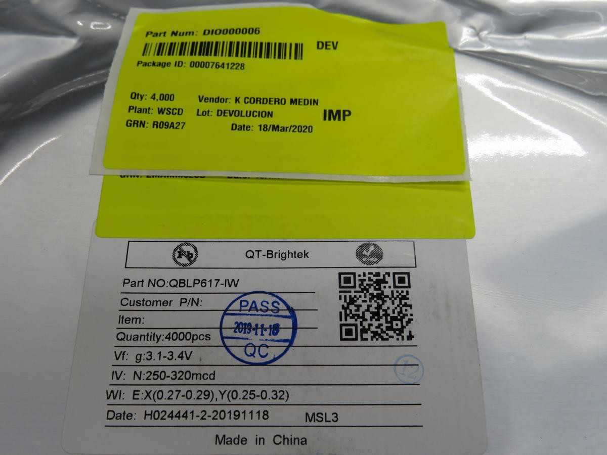 Lot Of 4000 QT BrightEk QBLP617-IW White LED Indicators T204996 - LIGHTING