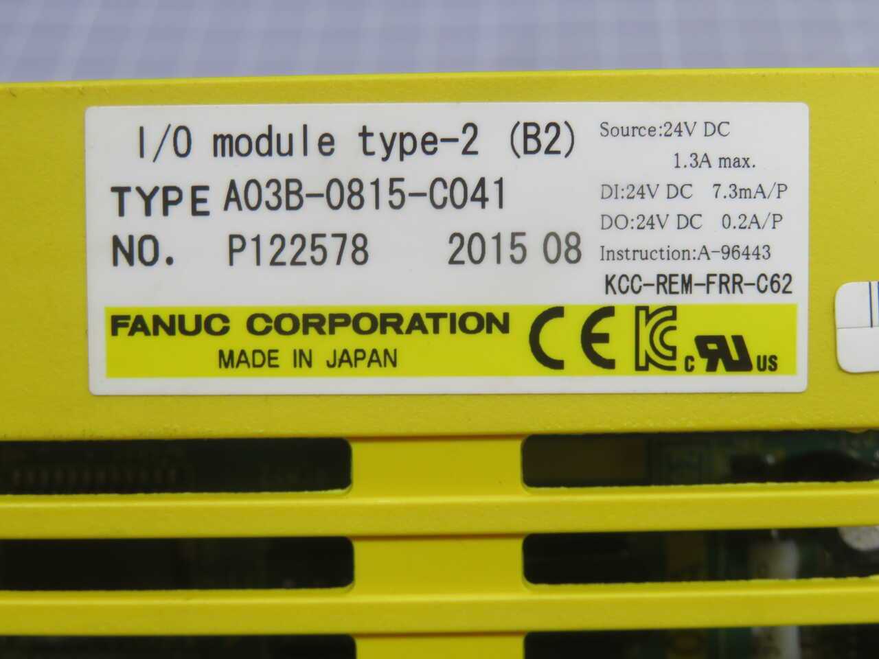 FANUC A03B-0815-C041 I/O MODULE T272219 - SERVO MOTORS